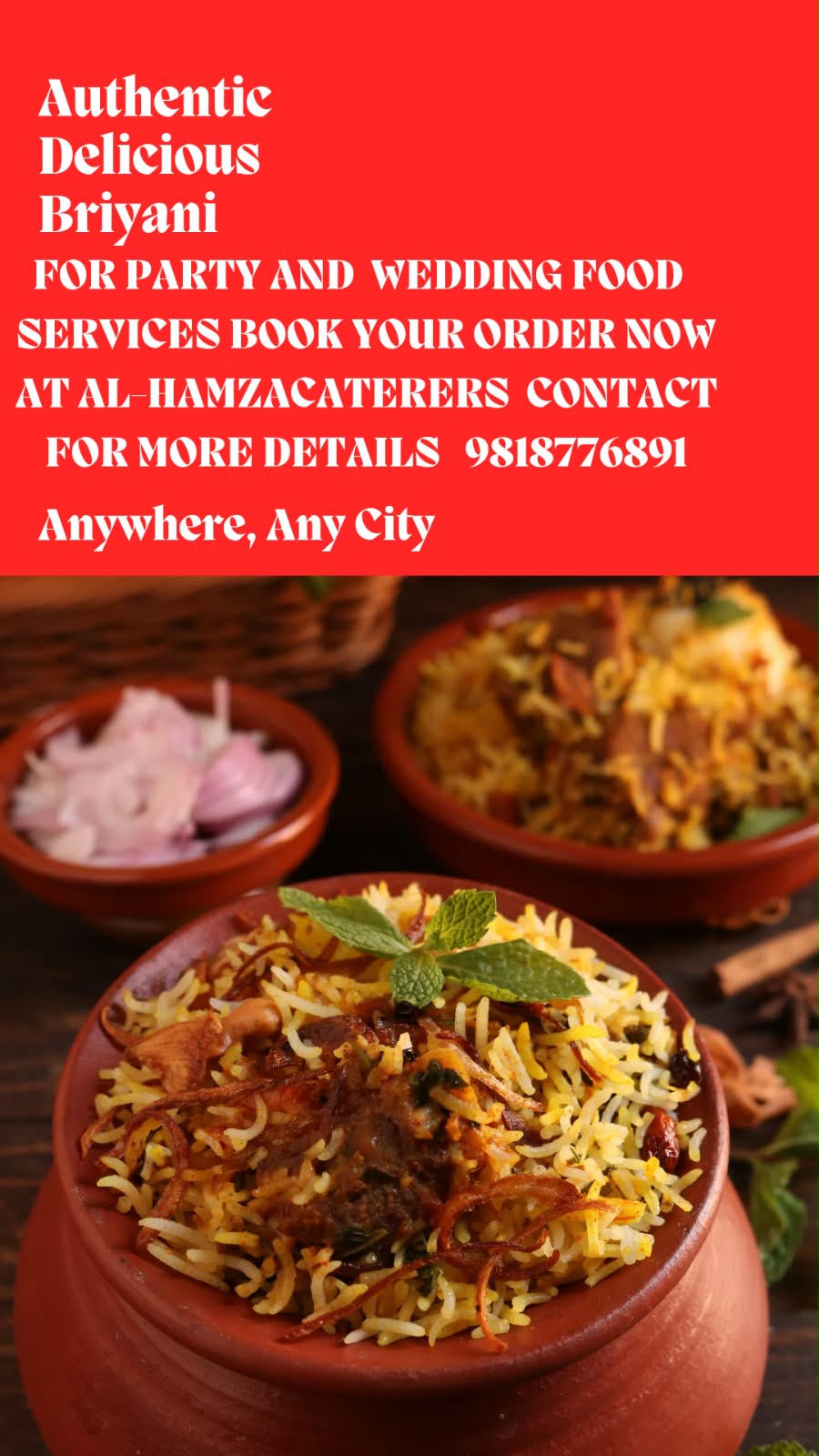 Biryani for weddings and parties by Al-Hamza Caterers